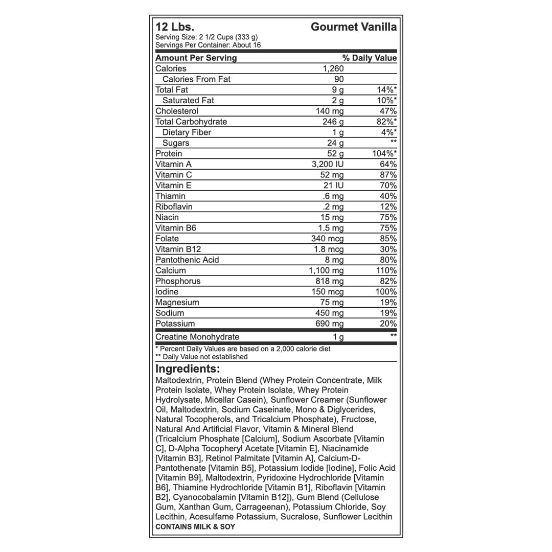 Super Mass Gainer 12 Libras