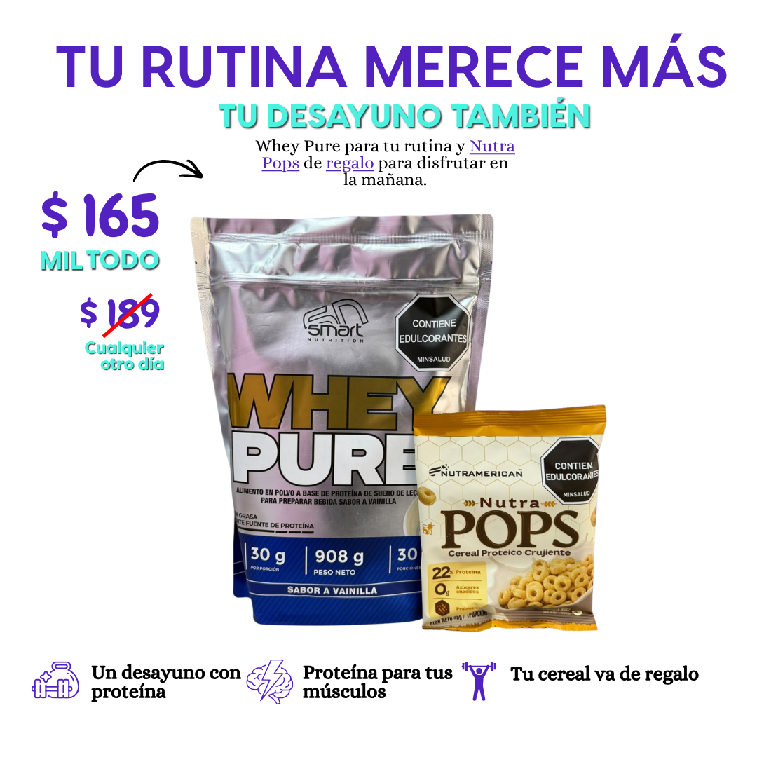 Whey Pure Smart Nutrition + Nutra Pops de Regalo