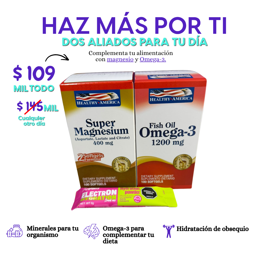 Combo Magnesio + Omega-3 Healthy America | Vitaness